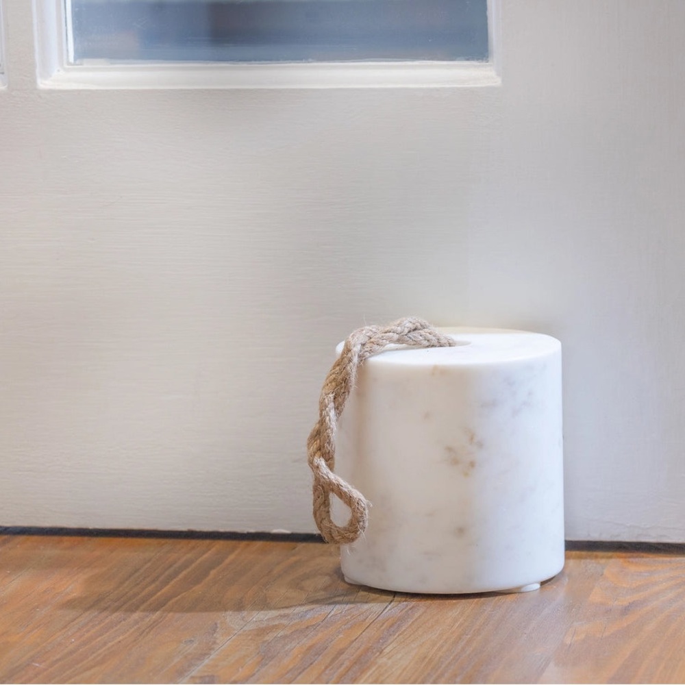 White Marble Door Stopper